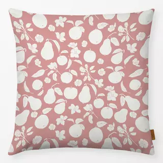 Kissen Äpfel und Birnen matt rosa