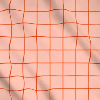 Meterware Grid Rosa & Rot