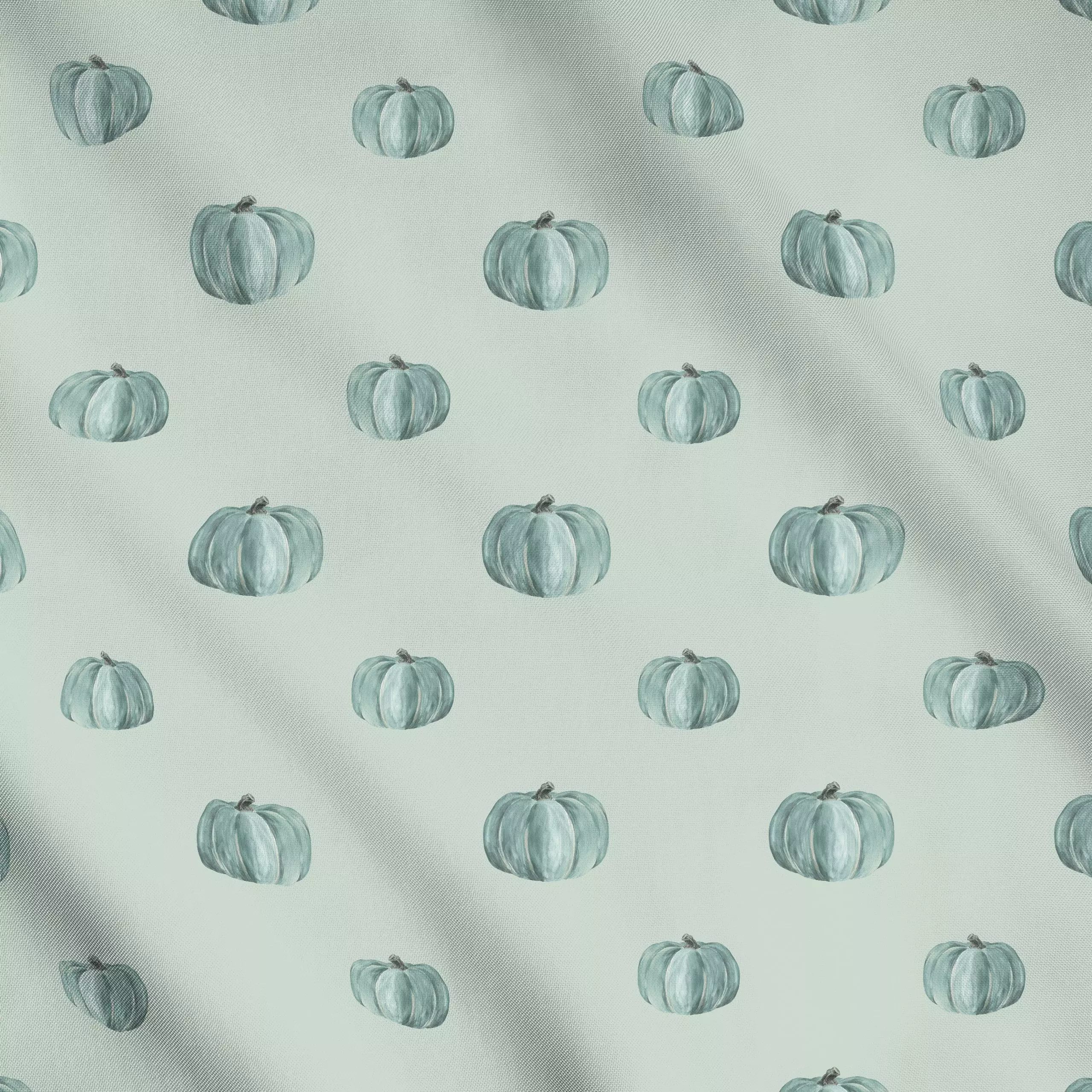 Meterware Kürbis milky green - Herbst, Pflanzen & Botanik - von „Katrin Graff"; Salbei, Herbstdeko, Kollektion, Ernte, herbs...