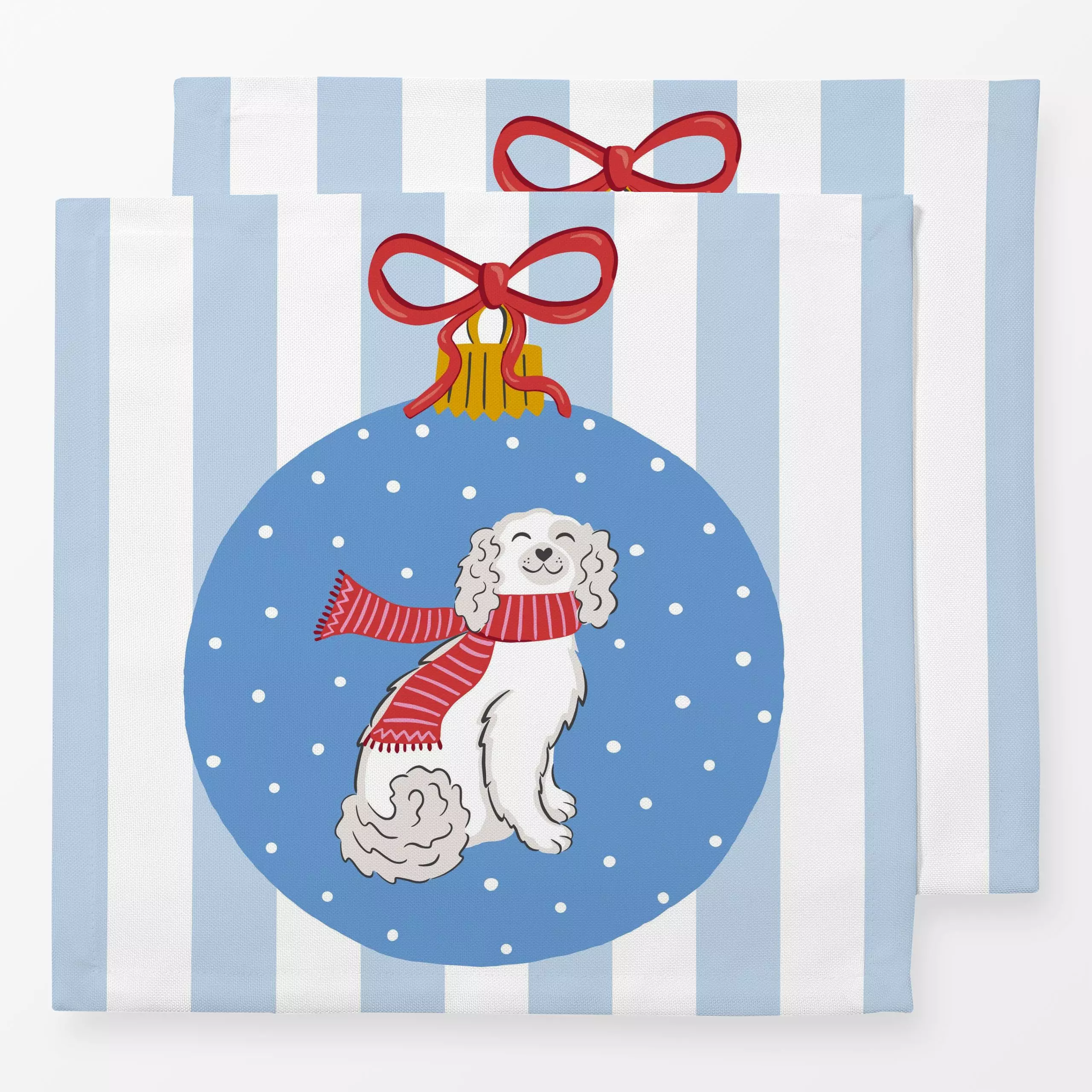 Servietten Weihnachtskugel mit Hund - Kinderzimmer & Motive für Kinder, Weihnachten, Winter - von „Vivian Hasenclever"; Hund...