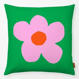 Kissen Bright pink flower green