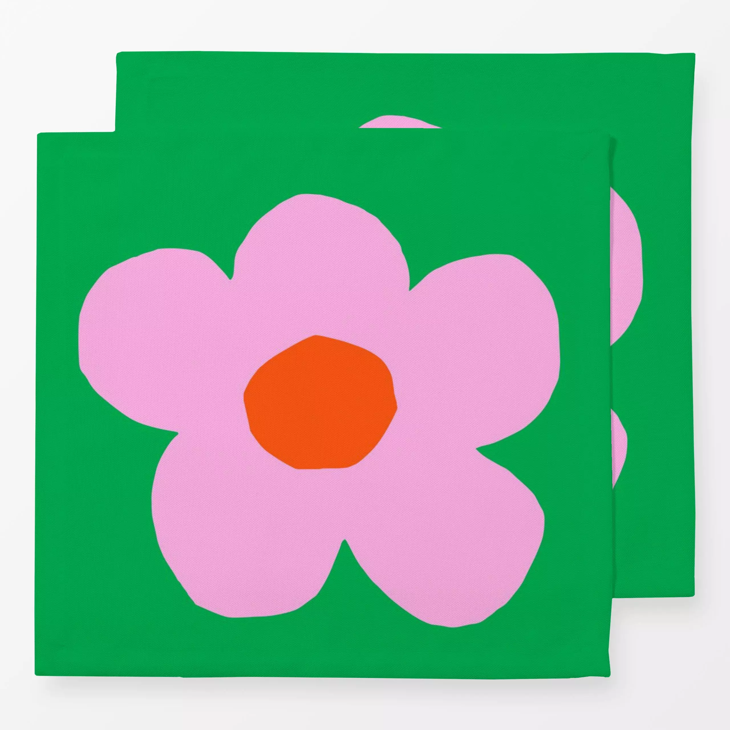 Servietten Bright pink flower green - Blumen & Florales - von „Lisa Jasmin Bauer"; Blumen, floral, flower, Color, Farben, tr...