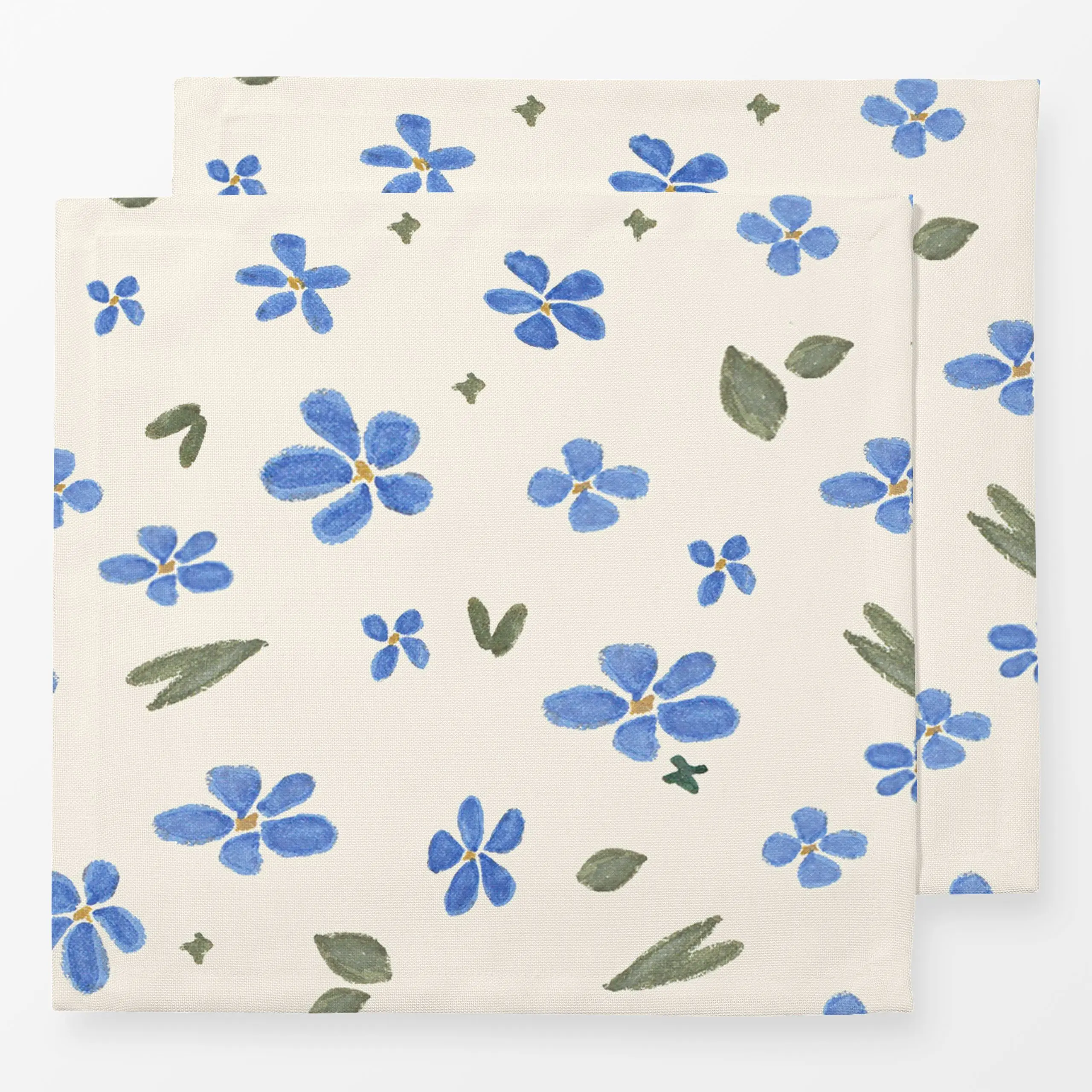 Servietten Bloom in Blue - Blumen & Florales, Sommer, Pflanzen & Botanik - von „Miriam Dück"; Blumen, Garten, Sommer, Botani...