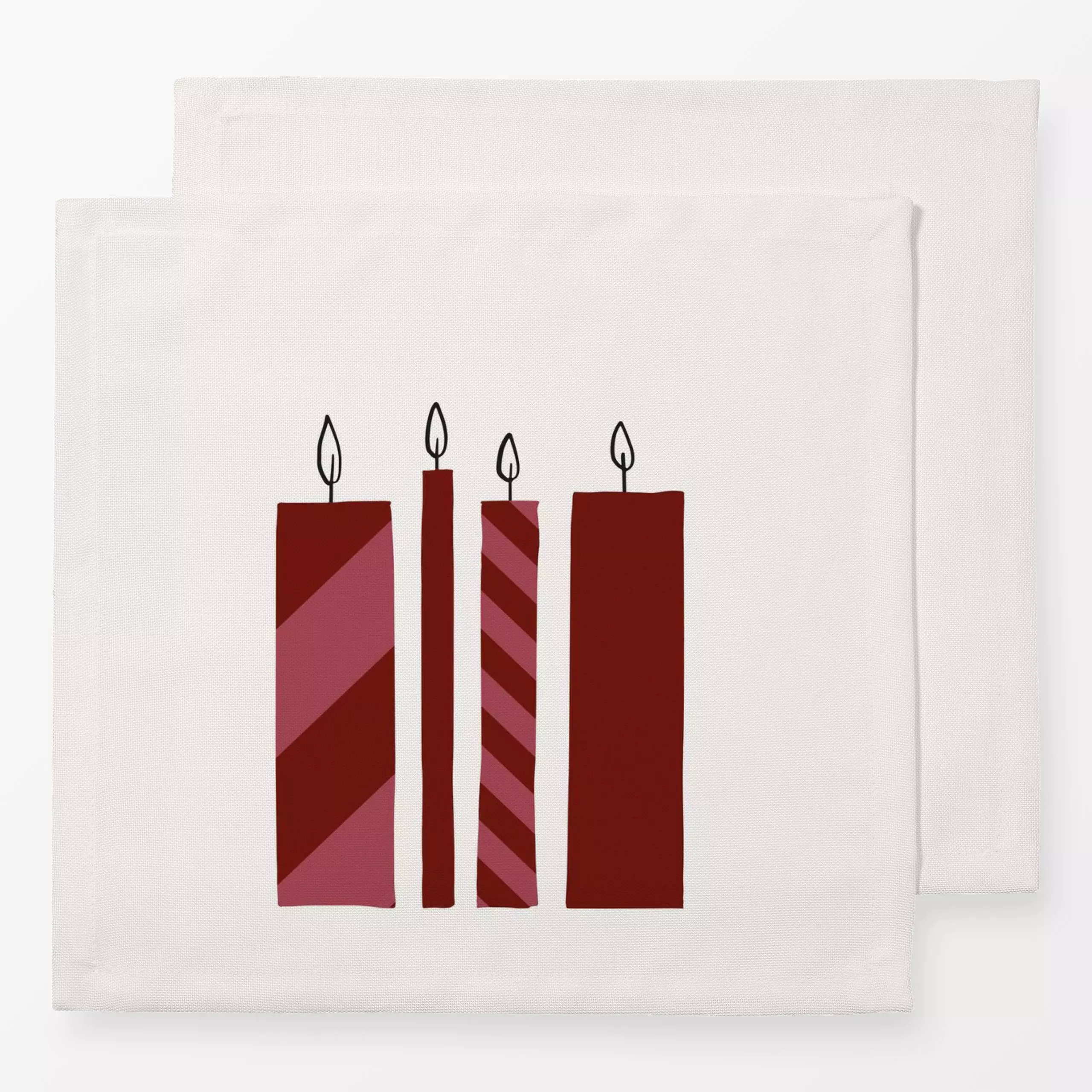 Servietten Kerzen Advent Rot - Weihnachten, Anlässe - von „Kruth Design"; Weihnachten, weihnachtlich, Weihnachtsdeko, advent...
