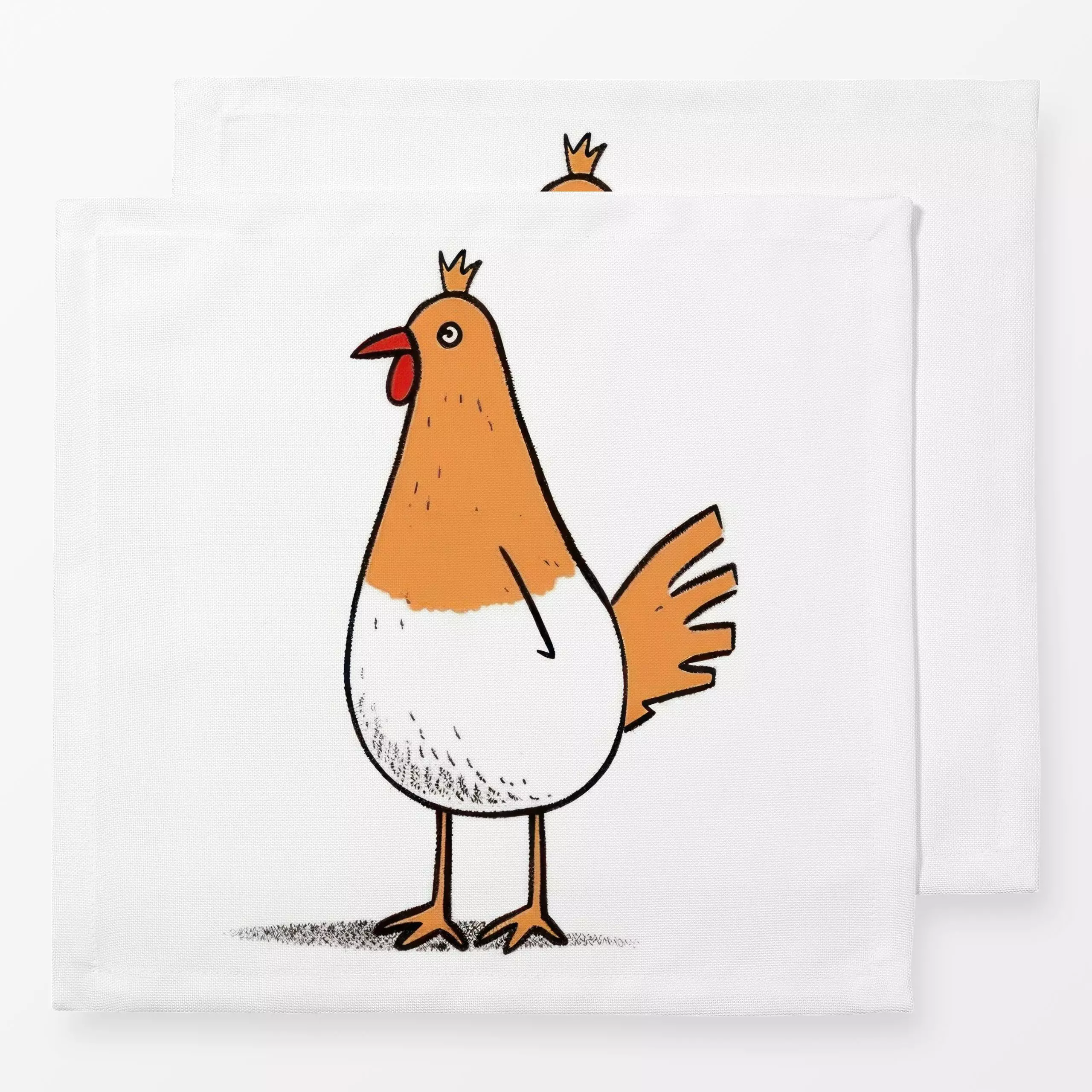 Servietten Verrücktes Oster Huhn - Frühling, Tiere - von „Uta Naumann"; Natur, Haus - & Bauernhoftiere, Hühner, Tiere, niedl...