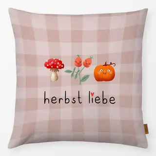 Kissen Herbstliebe Pilz Kürbis