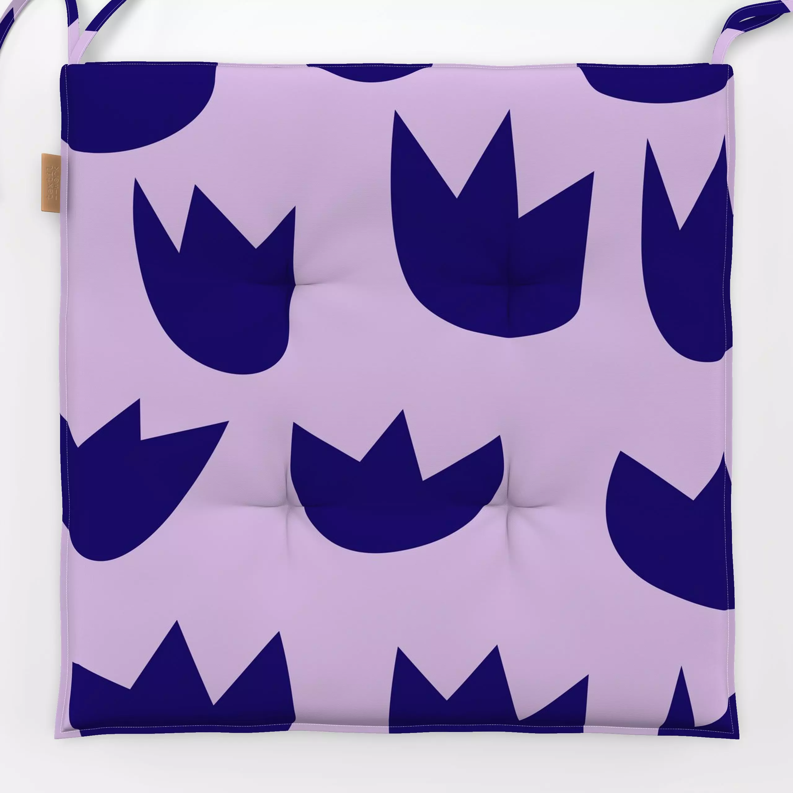 Sitzkissen Tulpen flieder - Blumen & Florales - von „Helena Ravenne Illustration & Design"; Natur, Blumen, Garten, Tulpen, B...