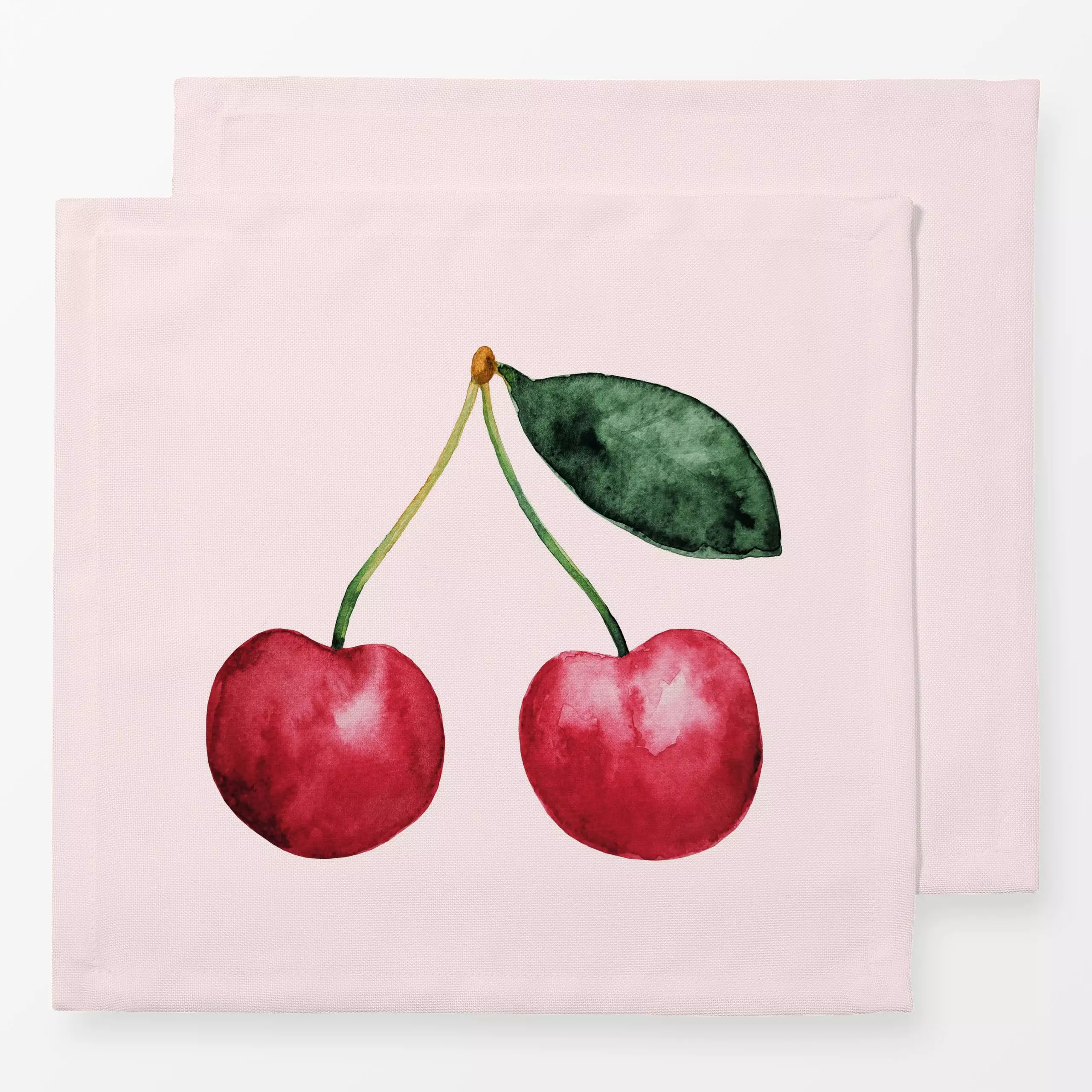 Servietten Watercolor Cherry - Sommer, Küche, Essen & Trinken, Früchte - von „Karen Menzenbach"; Frucht, Obst, Wasserfarben,...