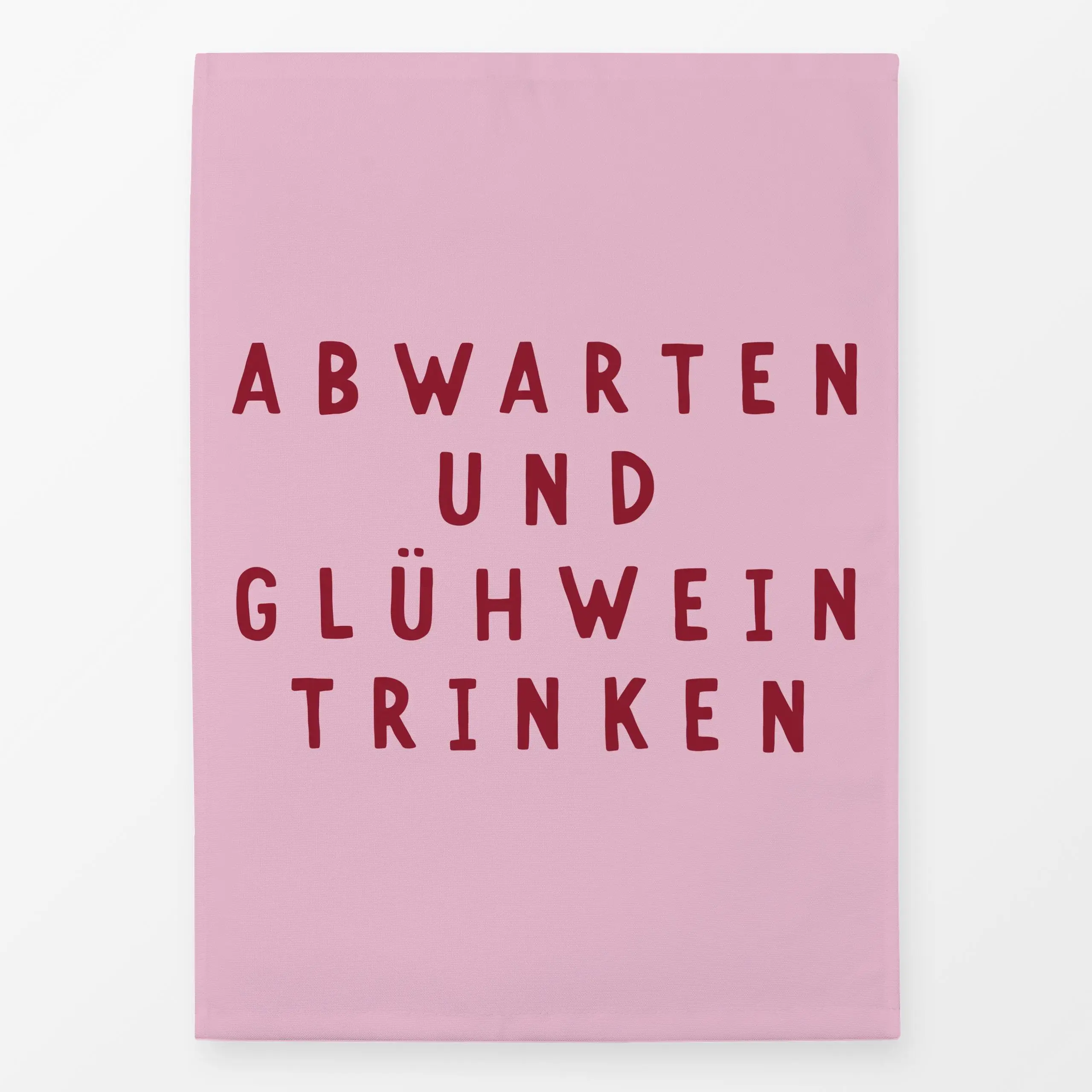 Geschirrtücher Glühwein trinken rot rosa - Weihnachten, Winter - von „Studio Kesse"; Weihnachten, pink, weihnachtlich, weihn...