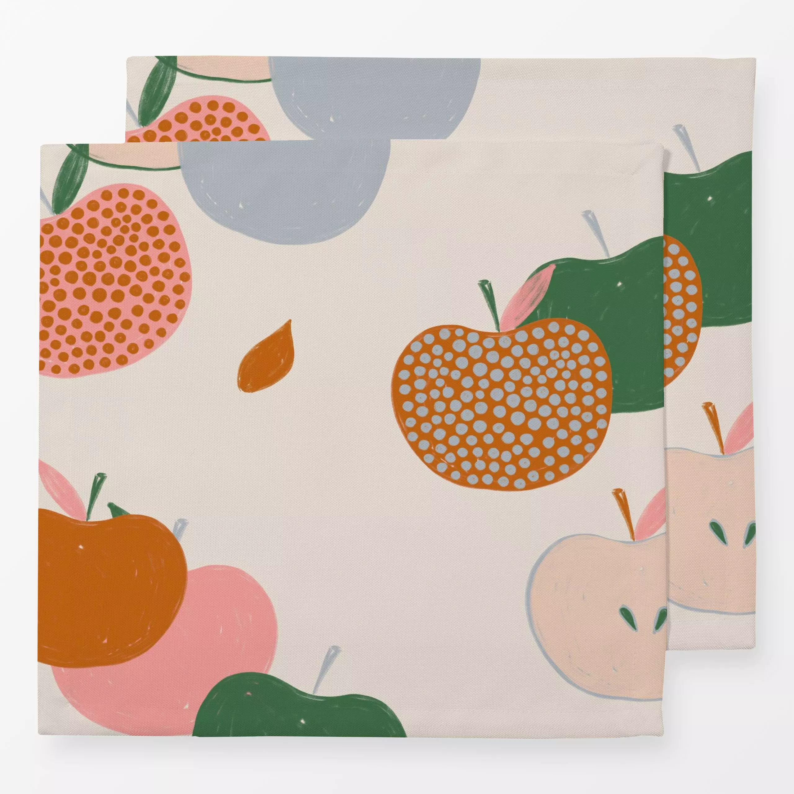 Servietten Apfel Allover - Herbst, Symbole & Muster, Früchte - von „Kruth Design"; Muster, Punkte, Apfel, Herbst, Herbstdeko...