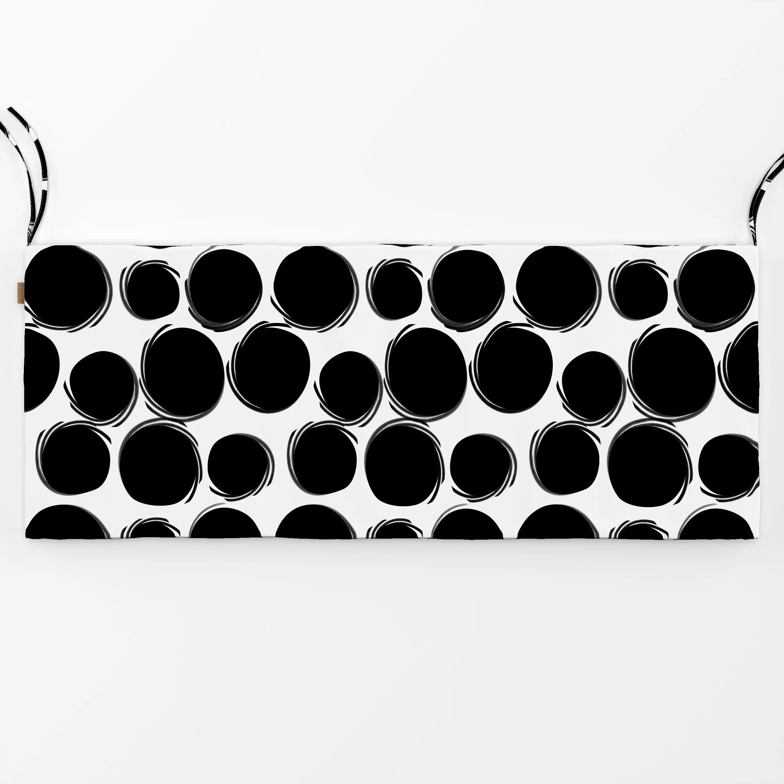 Bankauflage Black&White: Dots 2 - Symbole & Muster - von „Heyduda"; schwarz, Punkte, Dots, schlicht, gepunktet, blackandwhit...