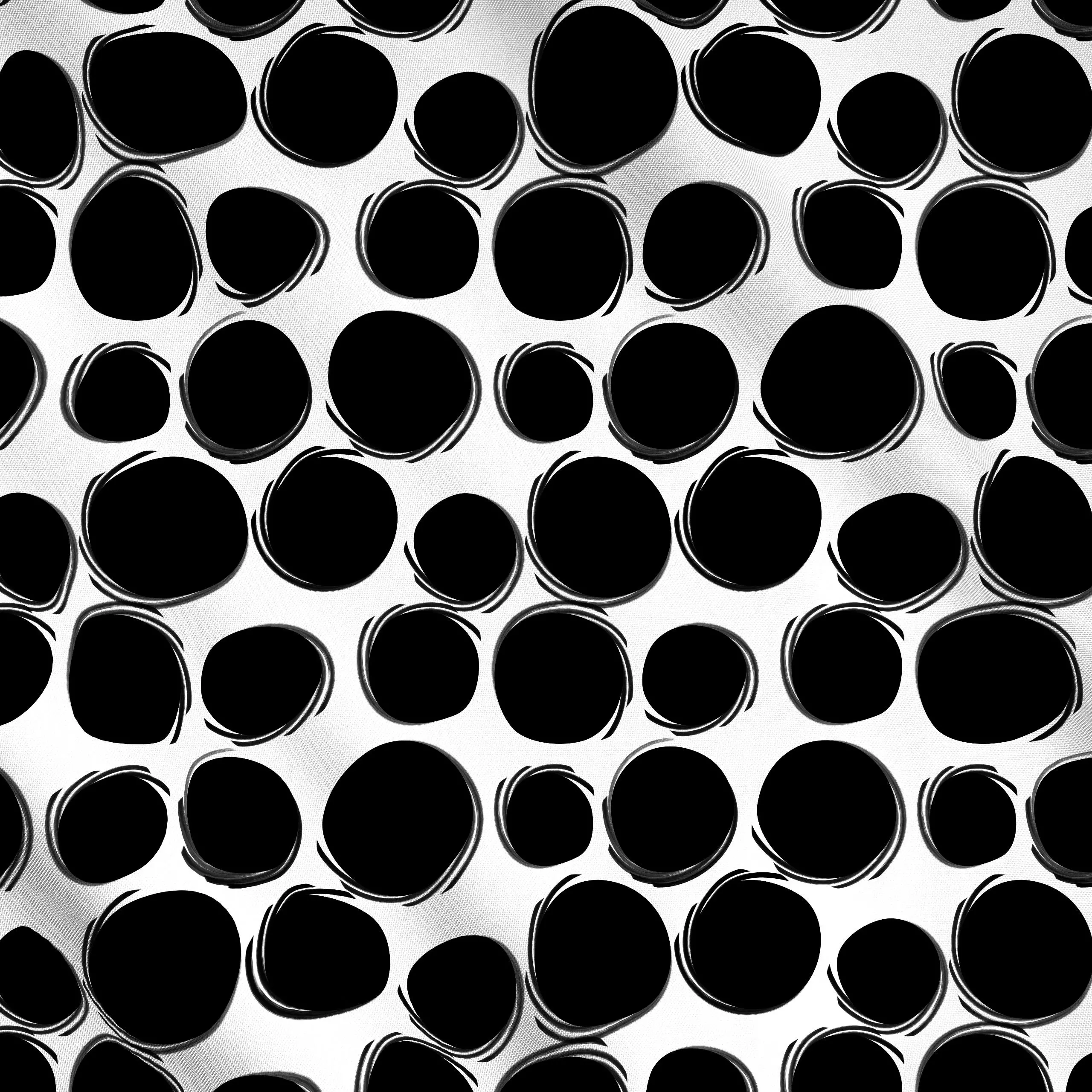 Meterware Black&White: Dots 2, gemustert, von Heyduda
