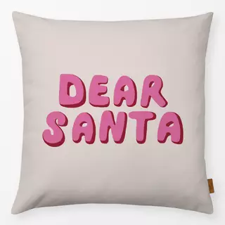 Kissen Dear Santa pink