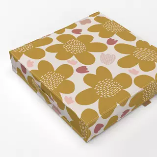 Bodenkissen Retro Blumenmuster