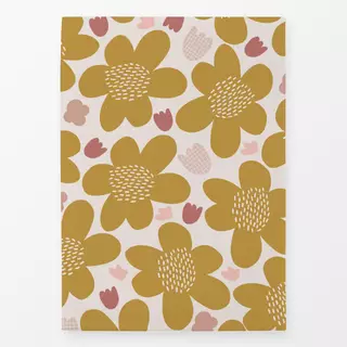 Geschirrtuch Retro Blumenmuster