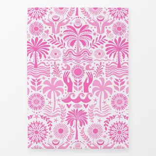 Geschirrtücher Boho Beach Pink White