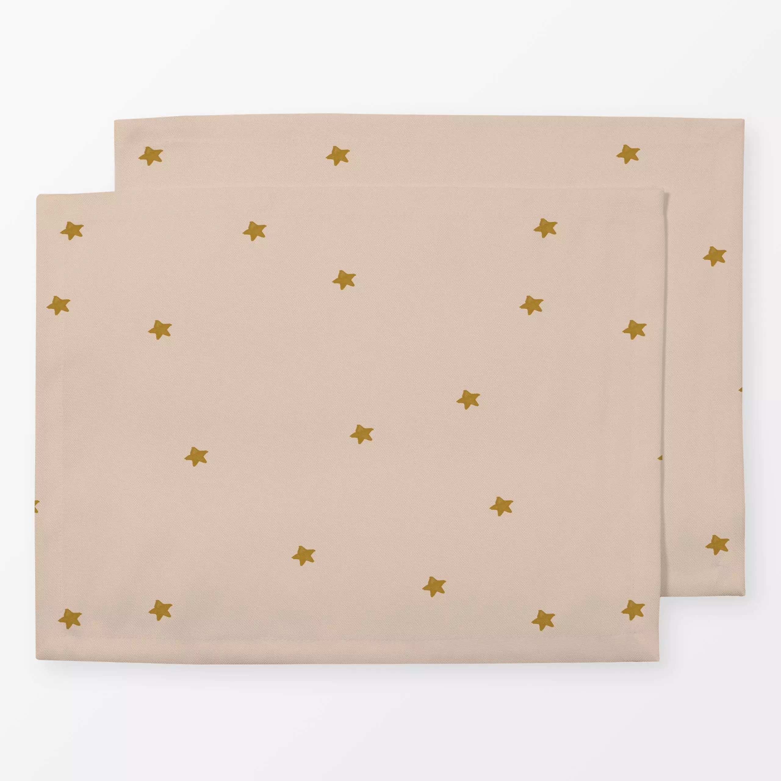 Tischset Goldsterne Auf Beige - Kinderzimmer & Motive für Kinder, Weihnachten, Winter - von „Alisa Knöß"; Weihnachtsdeko, wi...
