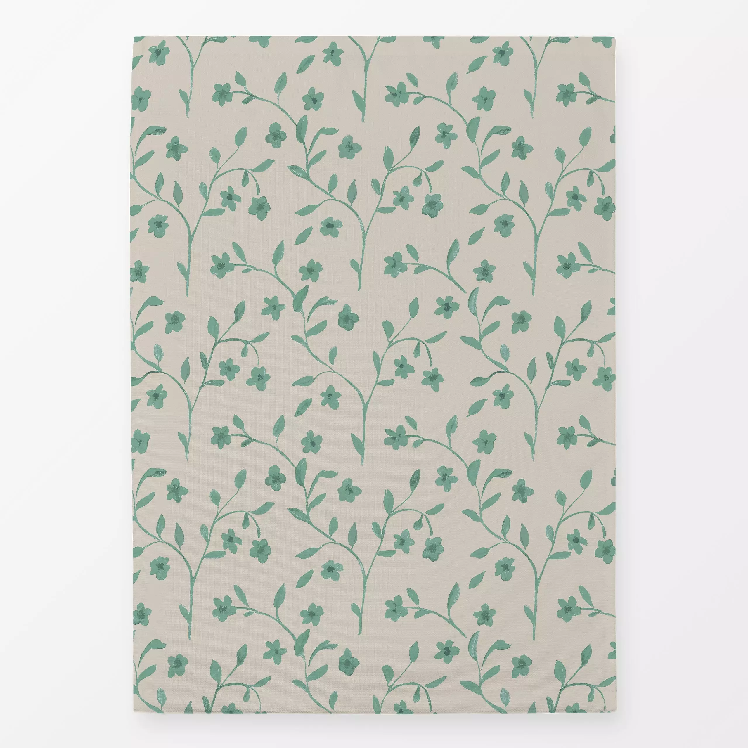 Geschirrtücher Blumen Ranken grün - Blumen & Florales, Symbole & Muster, Pflanzen & Botanik - von „Studio Kesse"