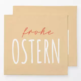 Servietten Frohe Ostern gelb