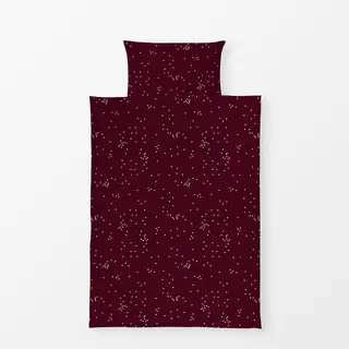 Bettwäsche gestreute Punkte Burgundy