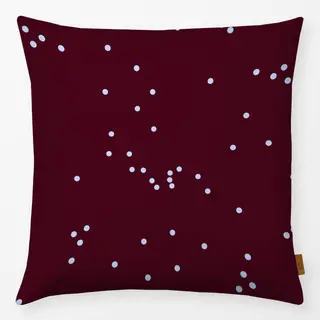 Kissen gestreute Punkte Burgundy