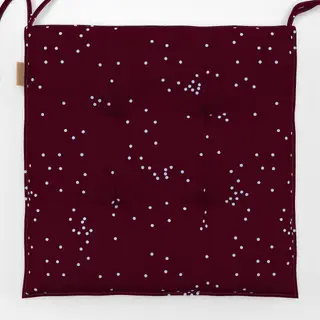 Sitzkissen gestreute Punkte Burgundy