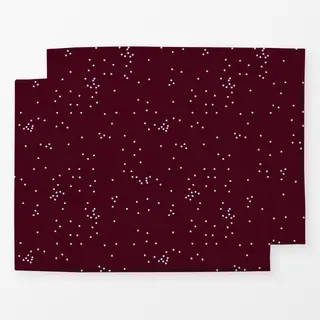 Tischset gestreute Punkte Burgundy