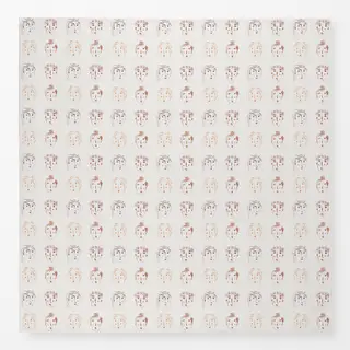 Tischdecke Malerei Gesichter Kreide