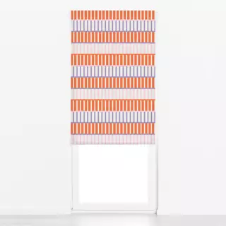 Raffrollo Ringel Streifenmix orange