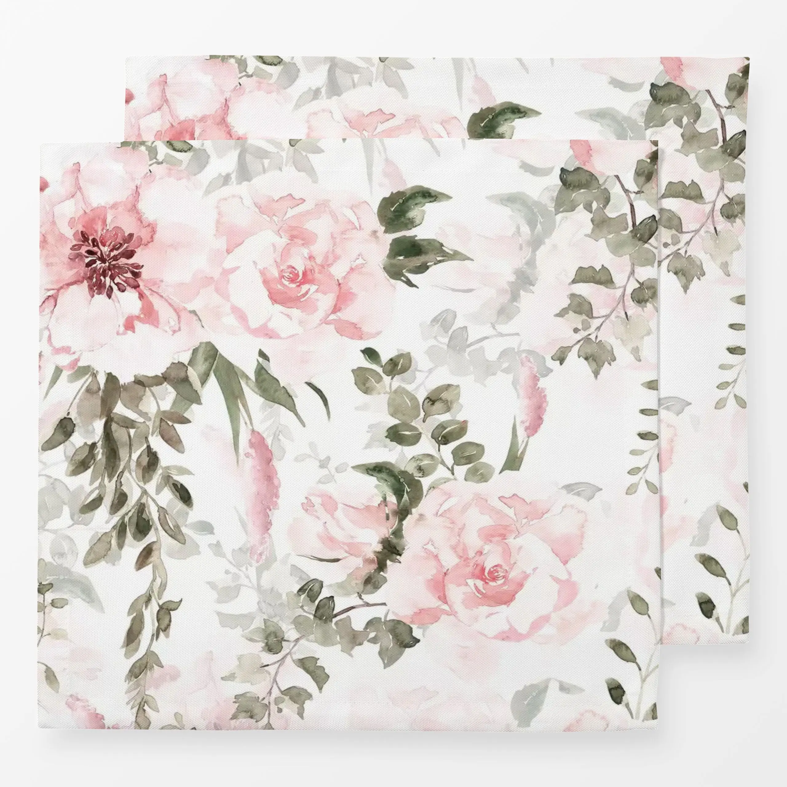 Servietten Rosen und Blüten Ranken - Blumen & Florales - von „Uta Naumann"; boho, Muster, Wasserfarben, Blumen, Rosen, Blüte...