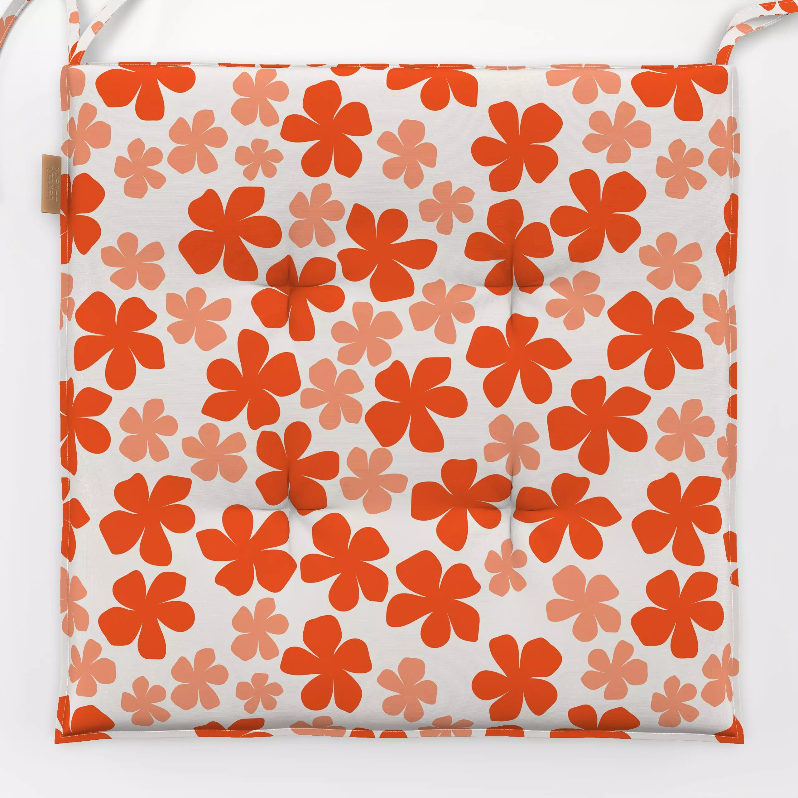 Sitzkissen Jardin Fleur rouge - Blumen & Florales, Sommer - von „Jana Driver"; Blumen, Sommer, rot, janadriver, Gartenblumen...
