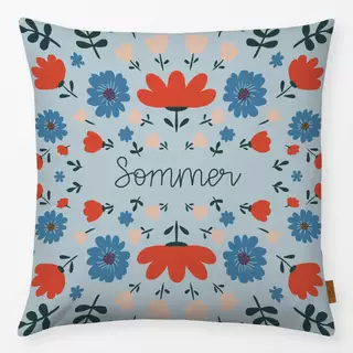 Kissen Sommerblumen Bullerbü - blau