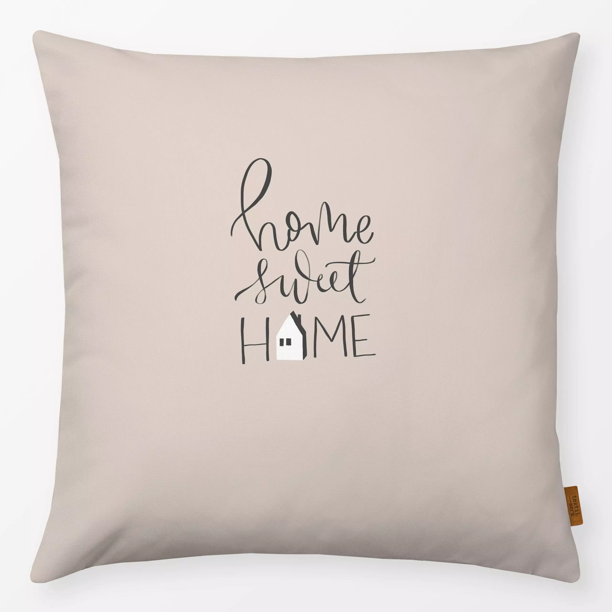 Kissen Beige - Liebe, Romantik & Pride, Sprüche & Schriftzüge, Anlässe - von „Studio Kesse"; Home, Haus, Geschenk, geschenki...
