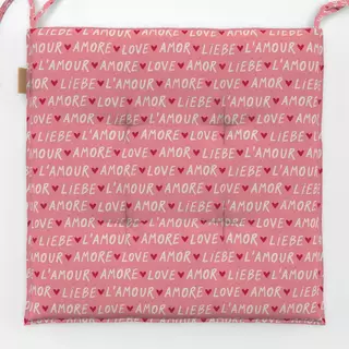 Sitzkissen Sprache der Liebe Pink