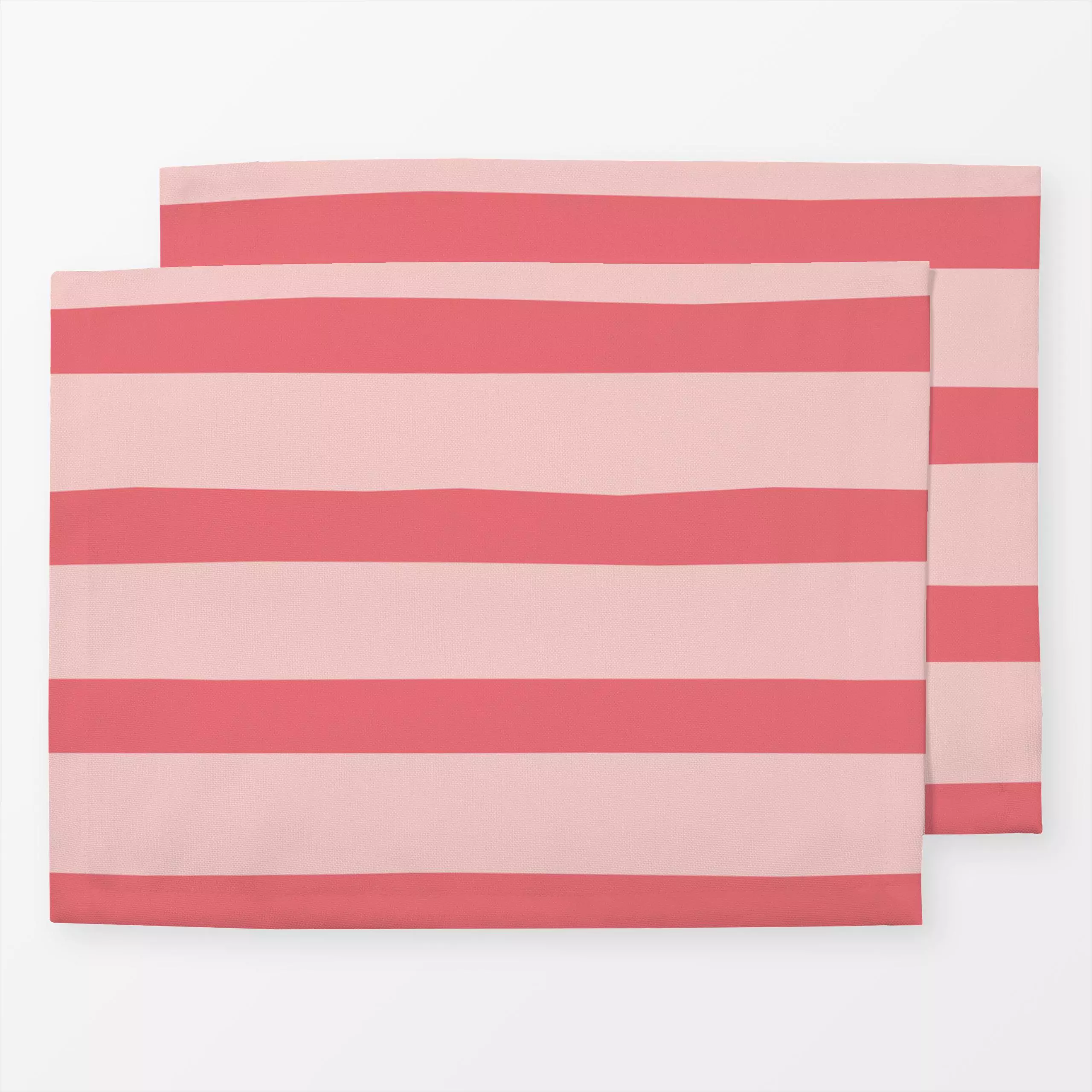 Tischset Streifen rosa Erdbeereis, gemustert, Sommer, von Carolin Vonhoff