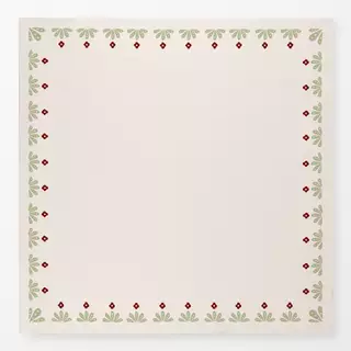Tischdecke Folklore Blumen Beige