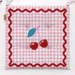Sitzkissen Cherries & Gingham