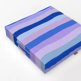 Bodenkissen Multicolor Streifen Blau Lila