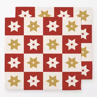 Servietten Star Pattern for Christmas