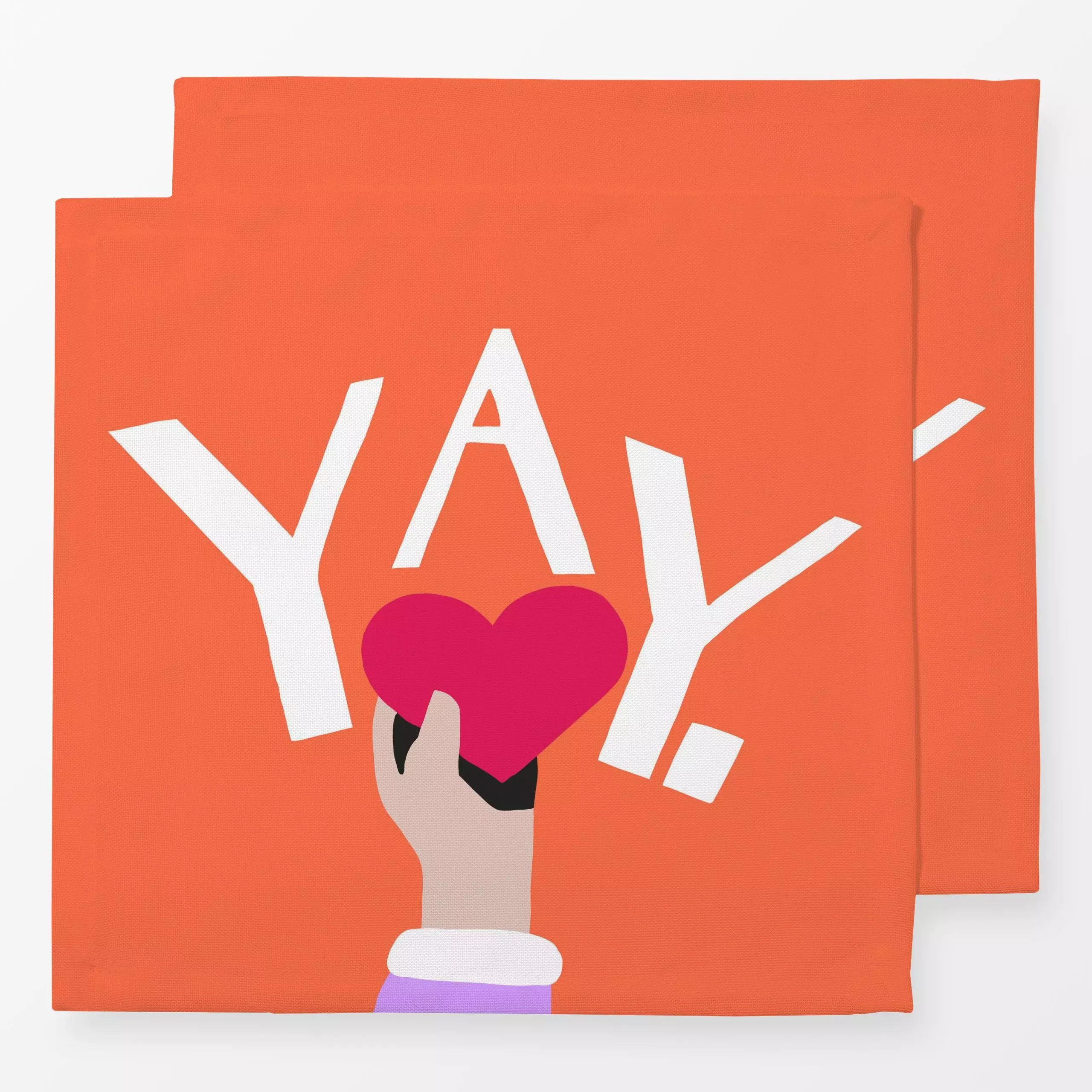 Servietten Frauen und YAY orange - Liebe, Romantik & Pride, Anlässe - von „Resi Colter x Ursula Tücks"; Illustration, abstra...