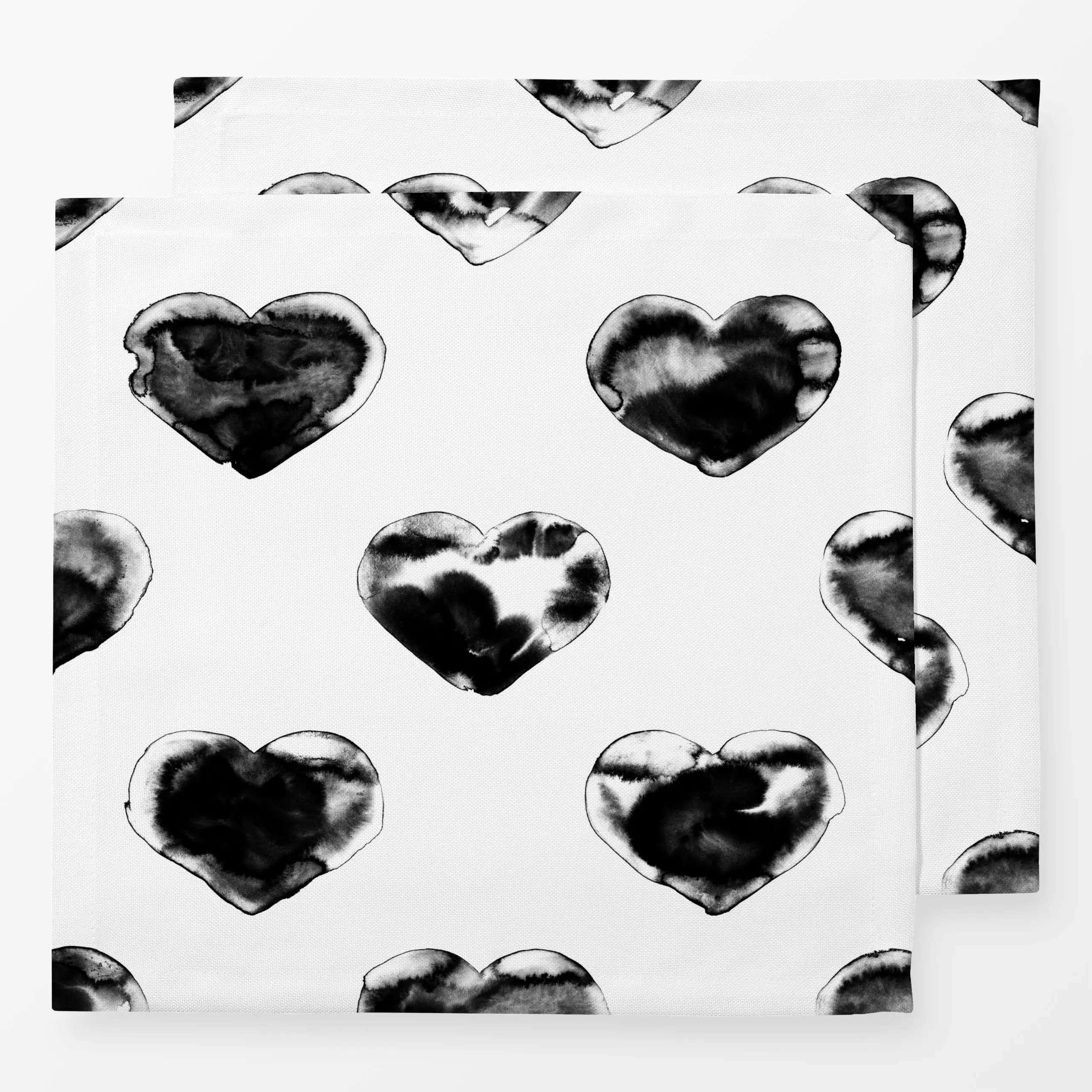 Servietten Beherzt 1 - Symbole & Muster - von „Primus Pattern"; Wasserfarben, Love, Herzen, Valentinstag, Liebe, Herz, verli...