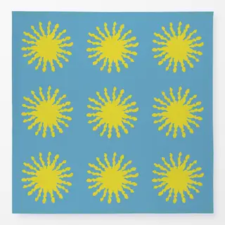 Tischdecke Sonne Gelb Blau
