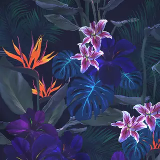 Meterware Dark Tropical