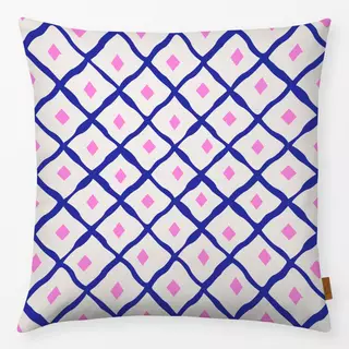 Kissen Cool Boho Mesh Pattern blue