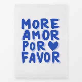 Geschirrtuch More Amor Por Favor azul