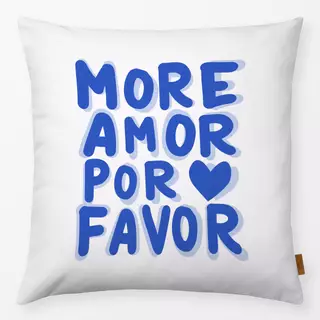 Kissen More Amor Por Favor azul