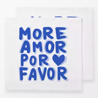 Servietten More Amor Por Favor azul