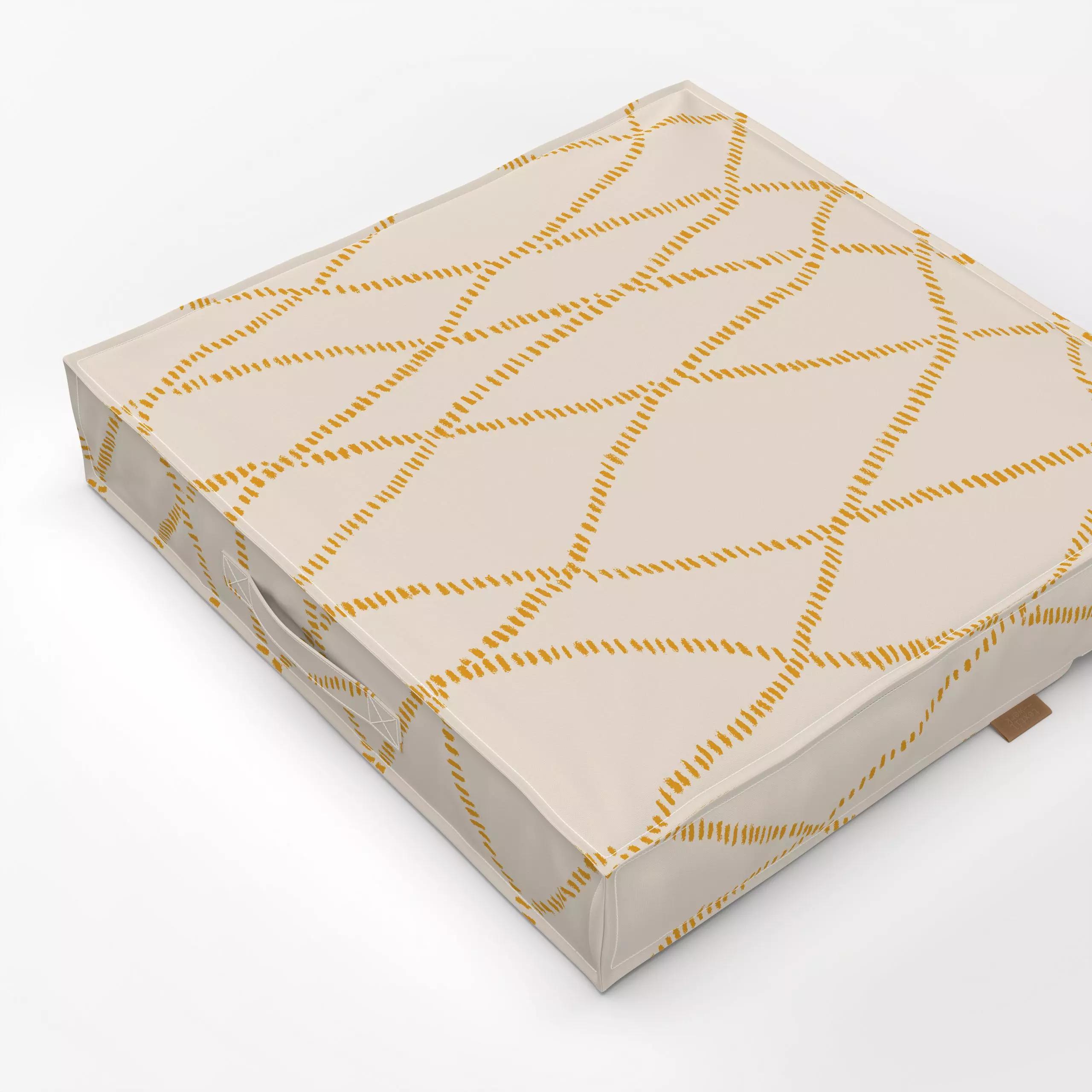 Bodenkissen Trama sol - Symbole & Muster - von „Julia Schumacher"; marrakesch, marrokko, Linien, netz, gelb, lineart, julias...