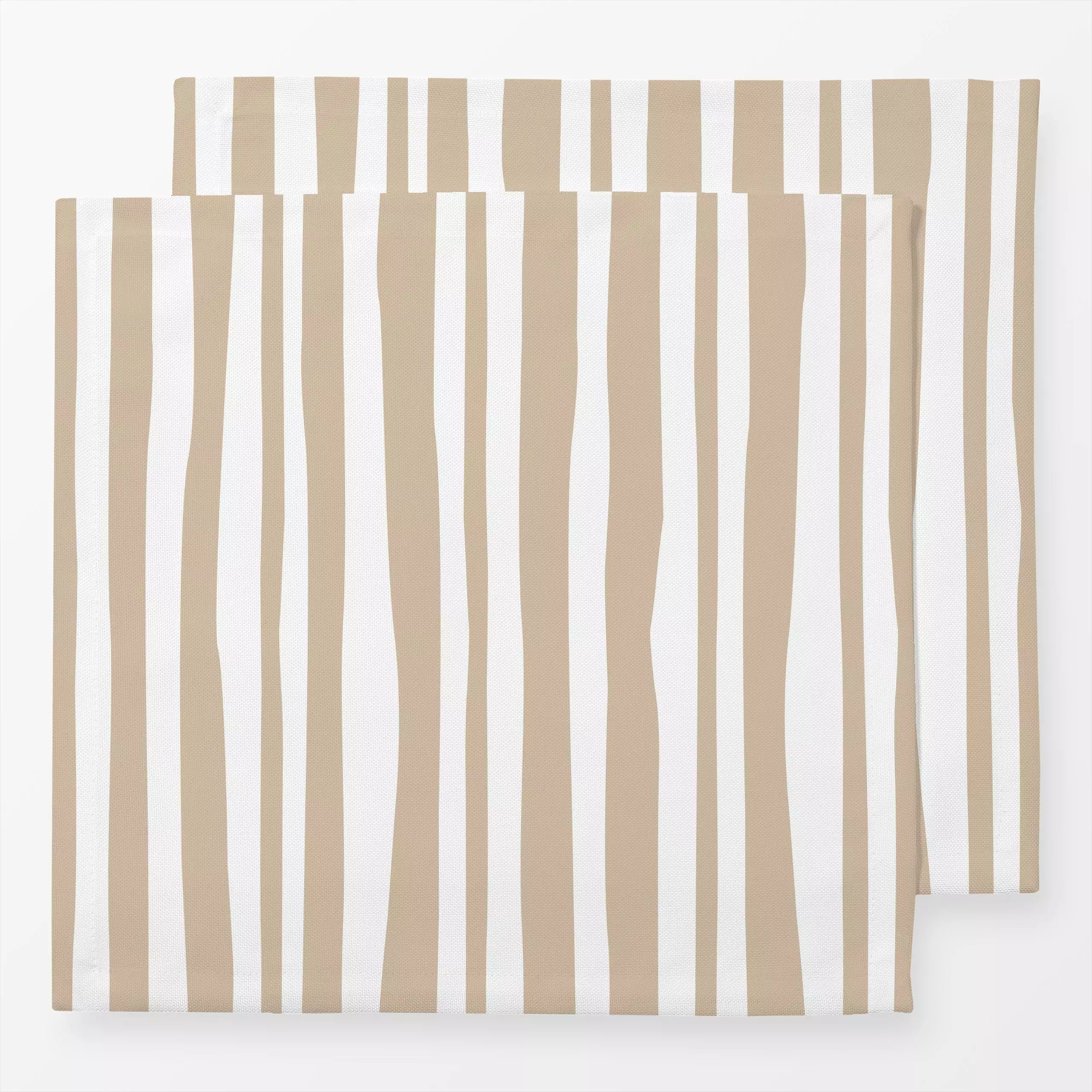 Servietten Seagrass Stripes sand - Sommer, Symbole & Muster - von „Karen Menzenbach"; Linien, abstrakt, Streifen, beige, Str...