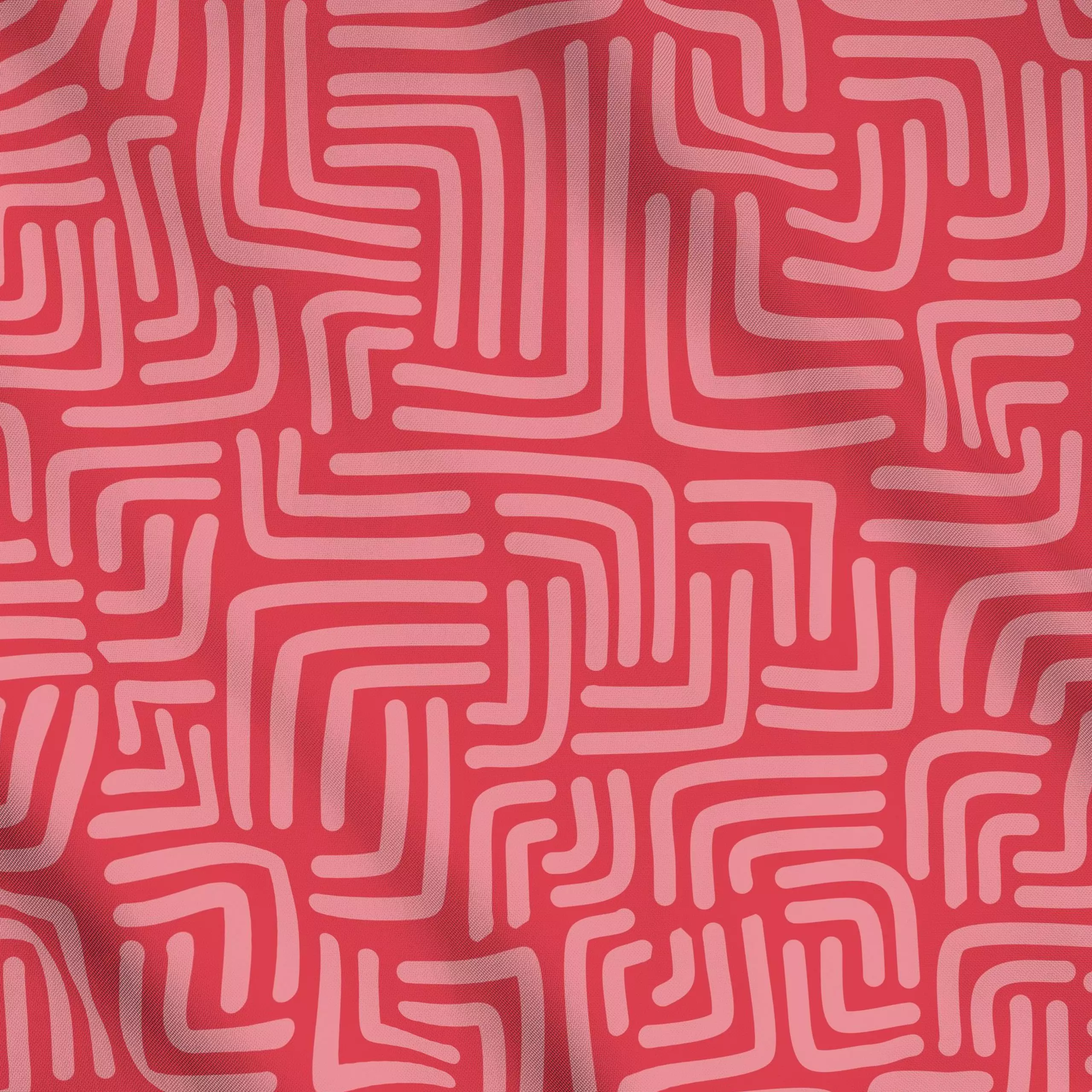 Meterware DOODLE Strichecken - rot, gemustert, von Heyduda